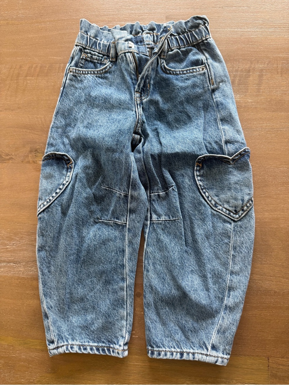 GAP Relaxed Blue Denim Jeans with Heart Patch Pockets